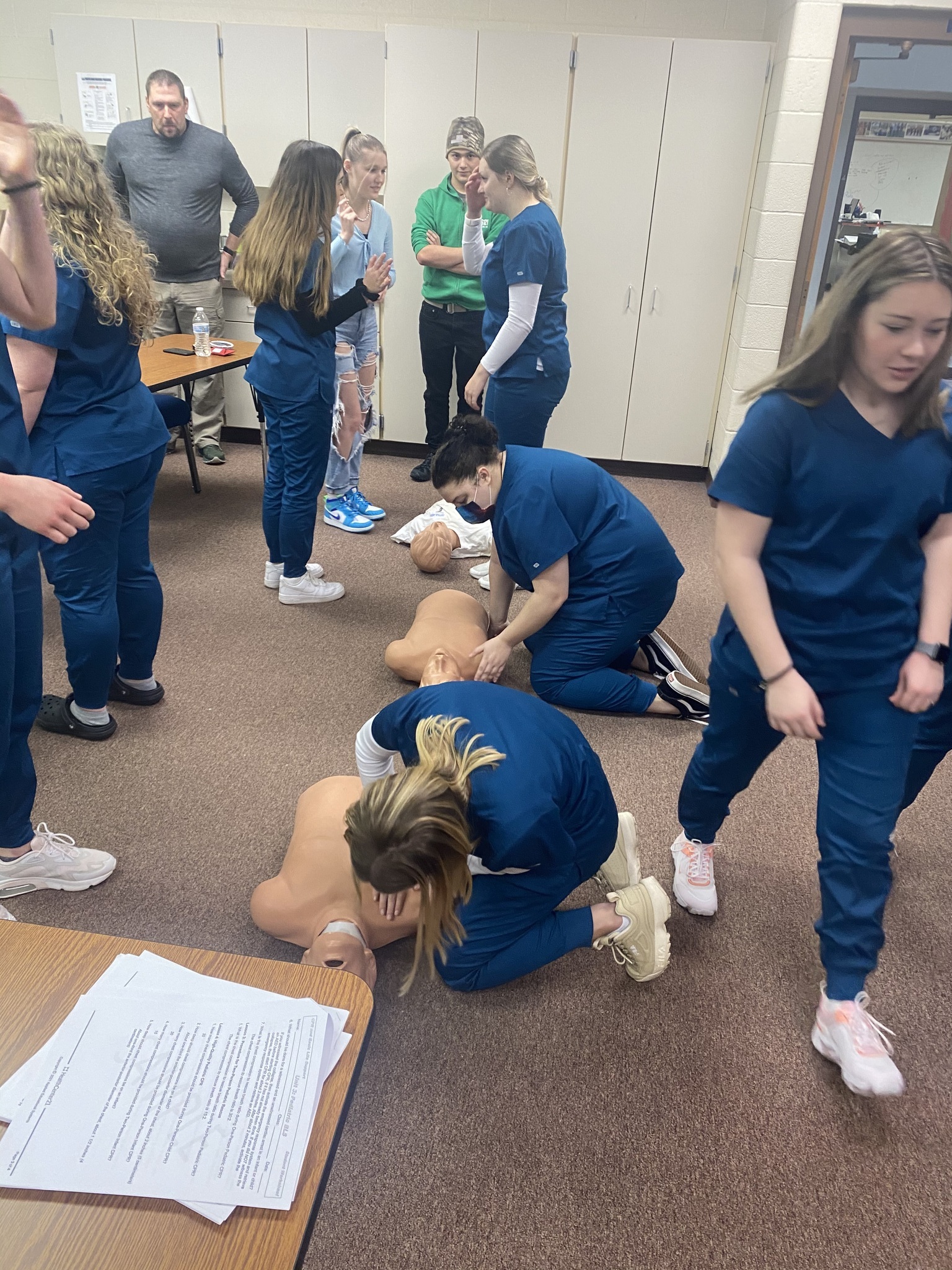 Medical Occupations and public safety classes in the CPR class