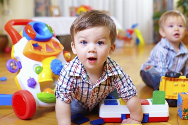 baby playing