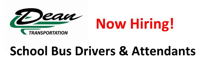 Dean Transportation Now Hiring School Bus Drivers & Attendants